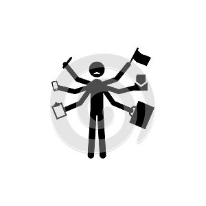 Chaos in work icon. Simple element illustration. Chaos in work symbol design from mess collection. Can be used in web and mobile